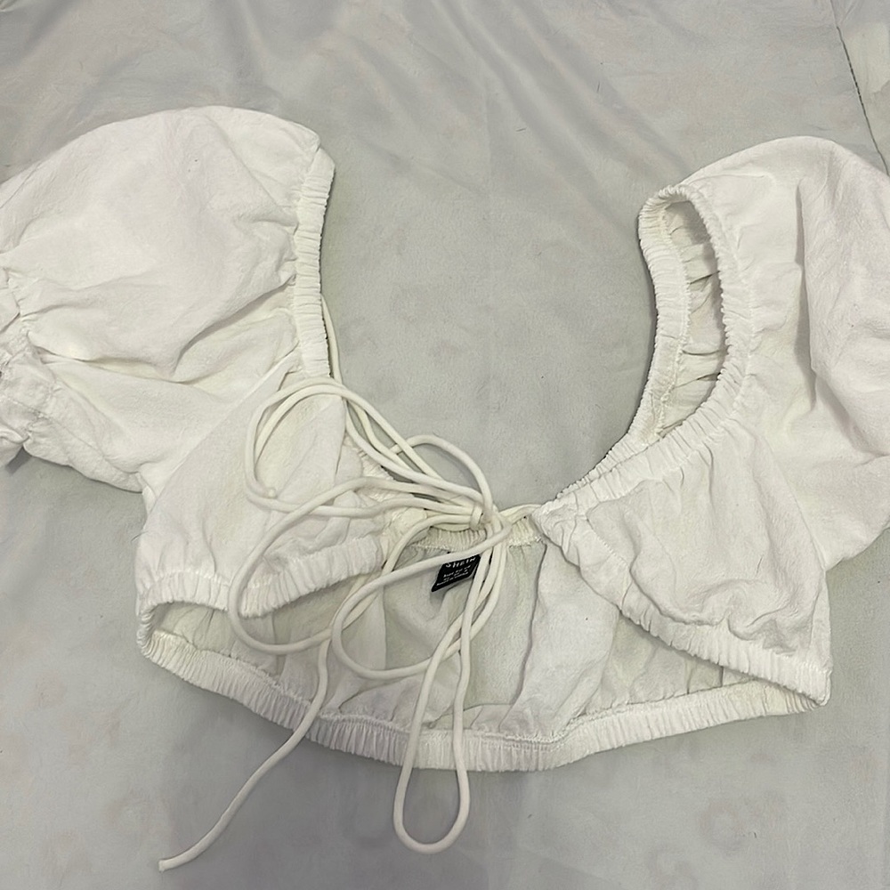 White crop top